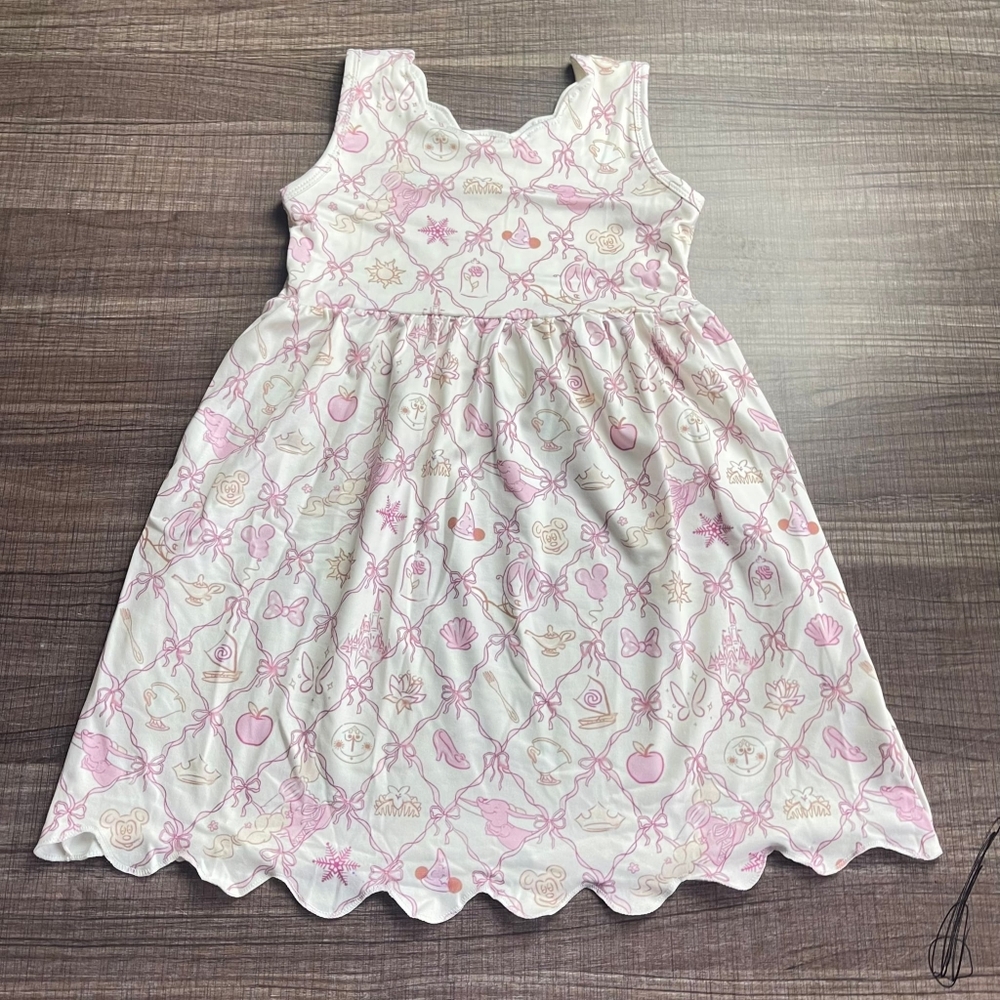 Enchanting Pink Patterned Kids Dress